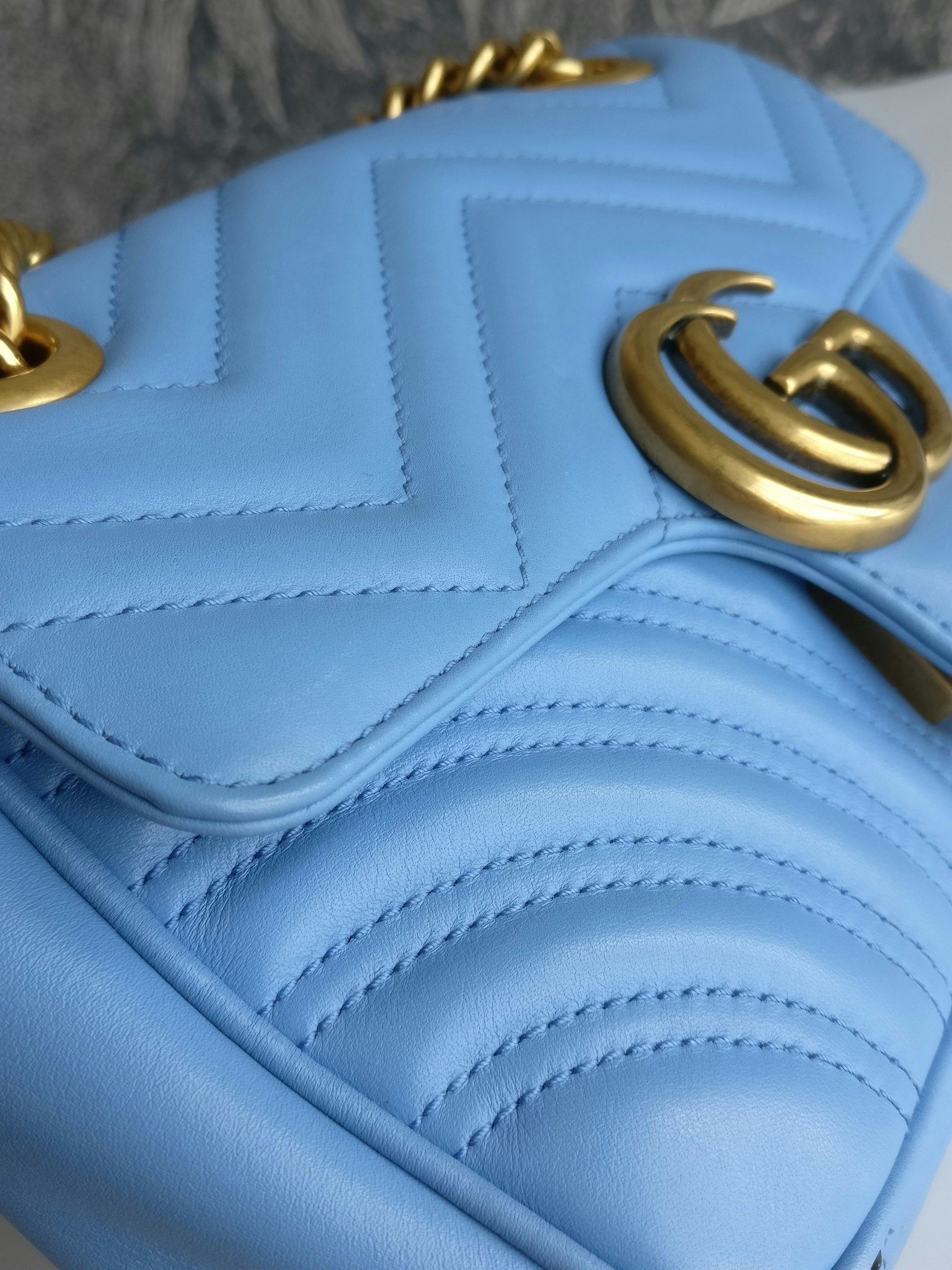 Gucci Marmont Shoulder bag light blue