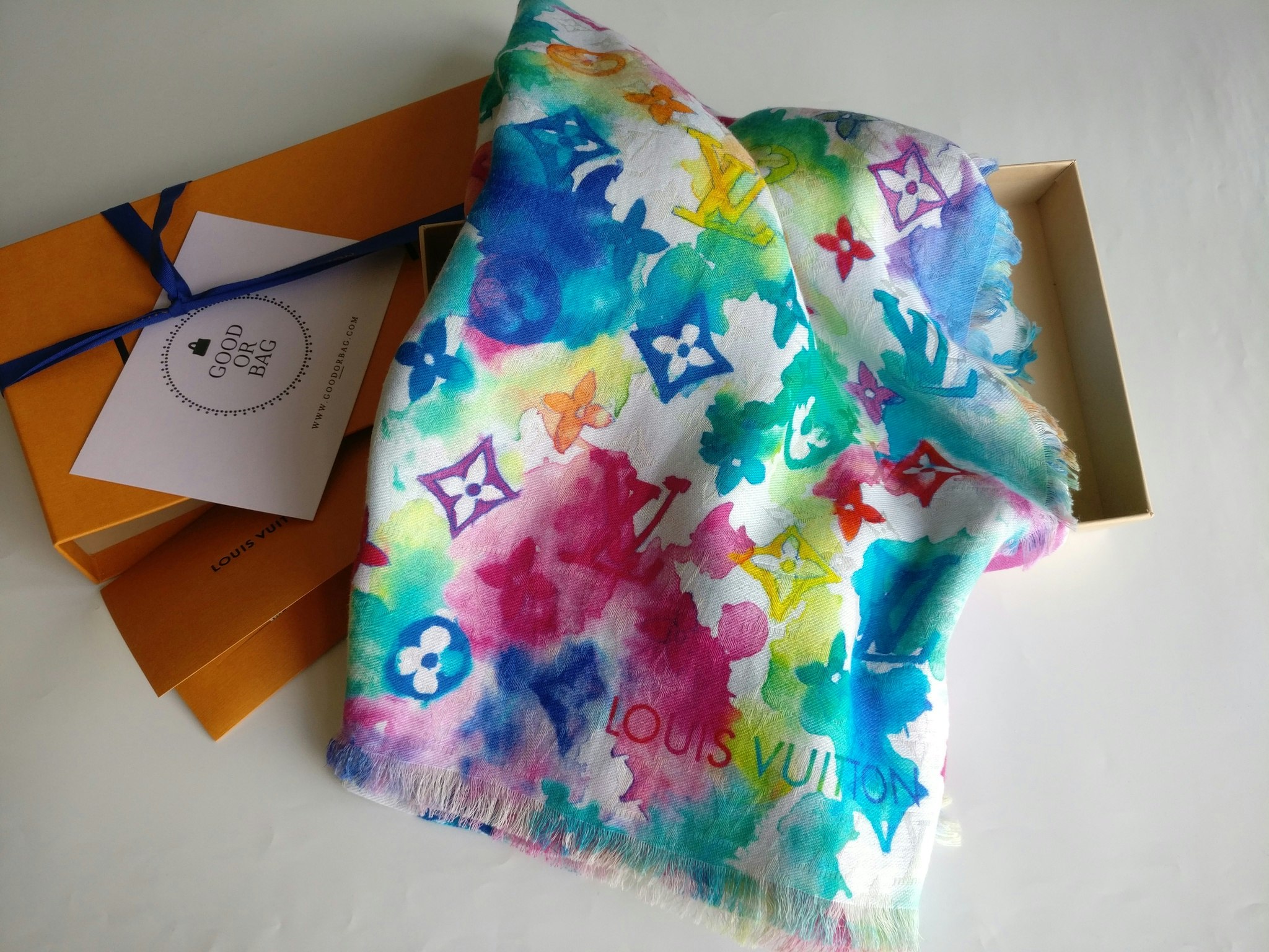 Louis Vuitton Limited Edition Watercolor Stole Shawl