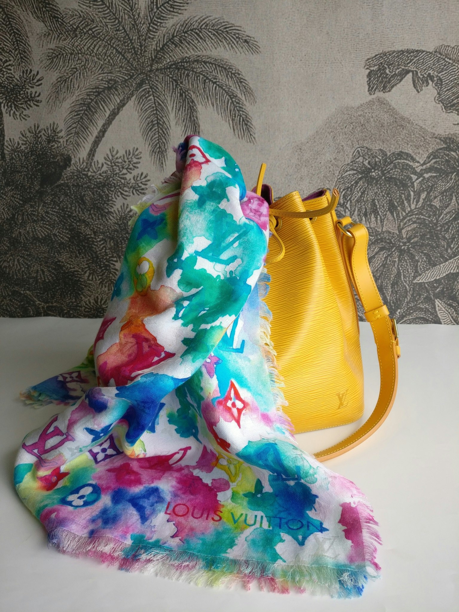 Louis Vuitton Limited Edition Watercolor Stole Shawl