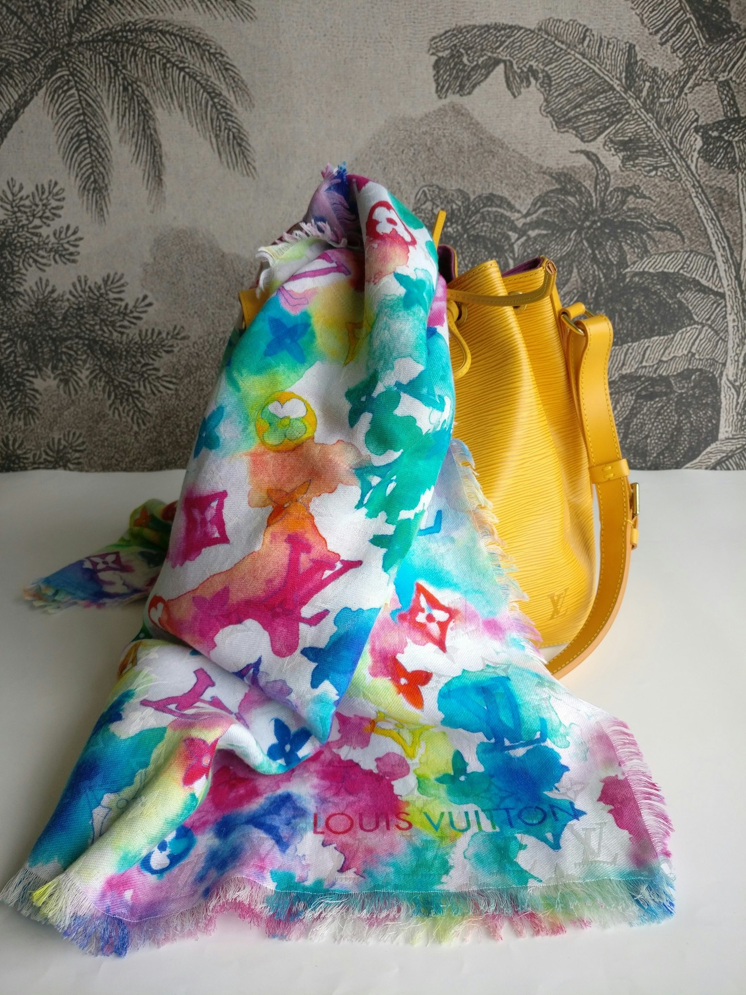 Louis Vuitton Limited Edition Watercolor Stole Shawl