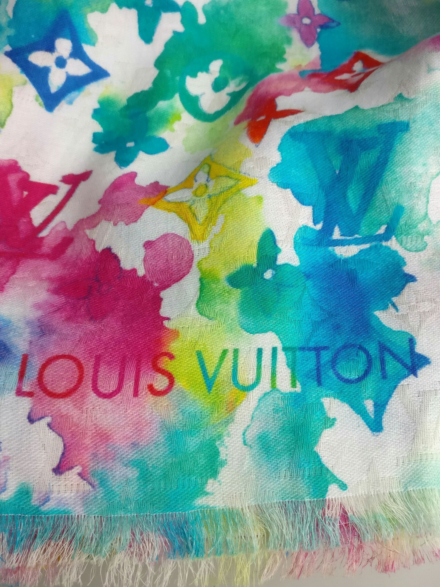 Louis Vuitton Limited Edition Watercolor Stole Shawl