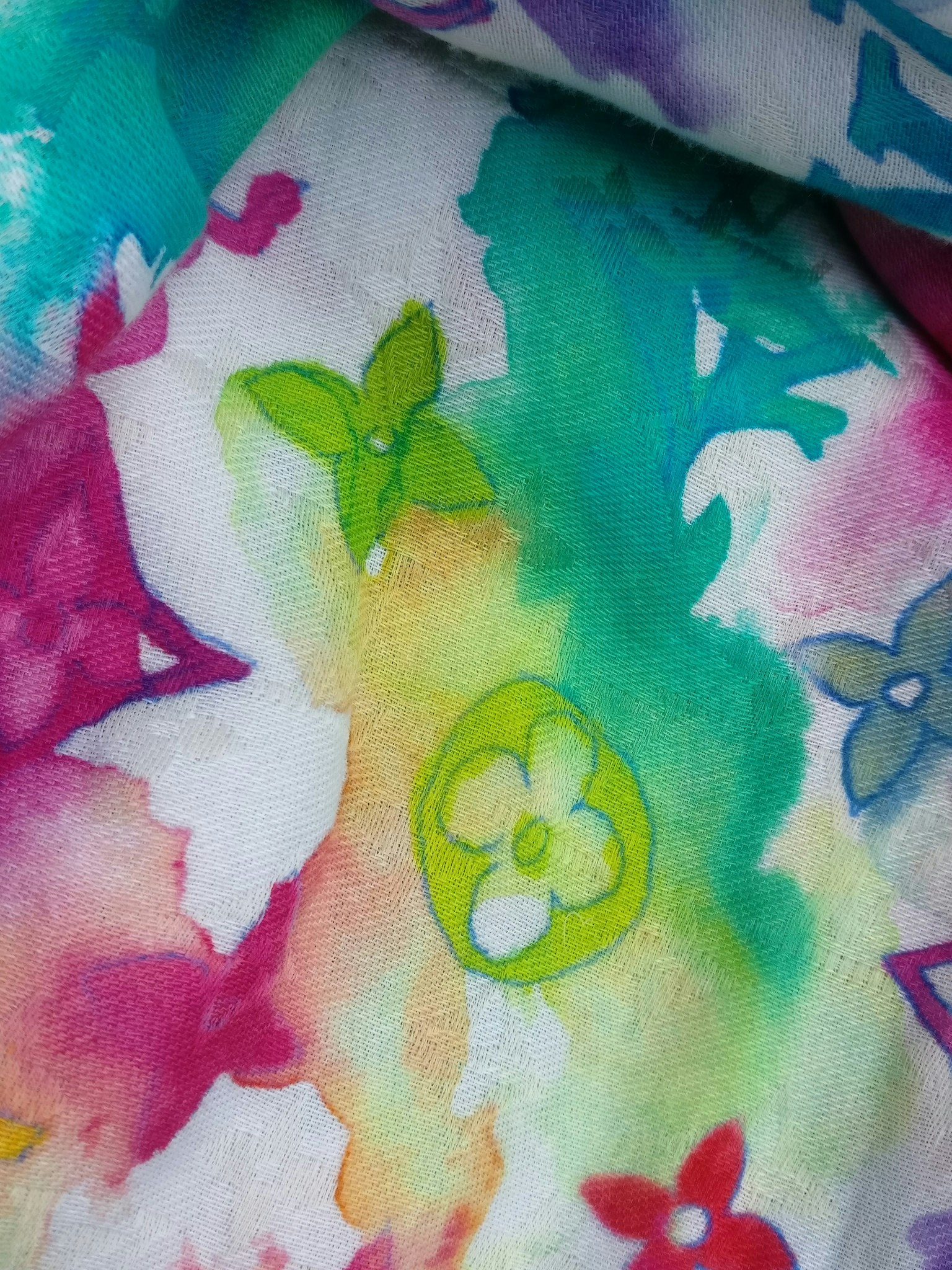 Louis Vuitton Limited Edition Watercolor Stole Shawl