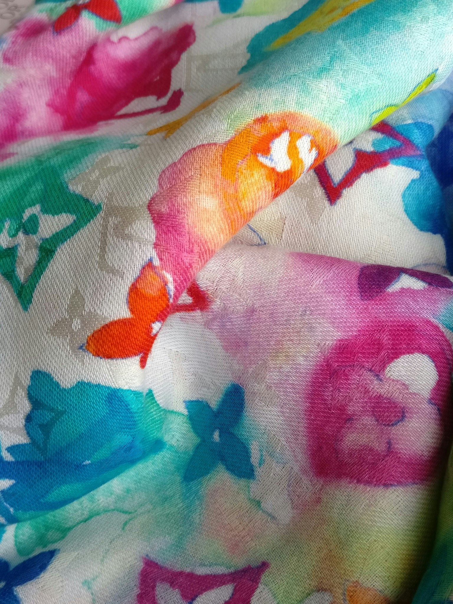 Louis Vuitton Limited Edition Watercolor Stole Shawl