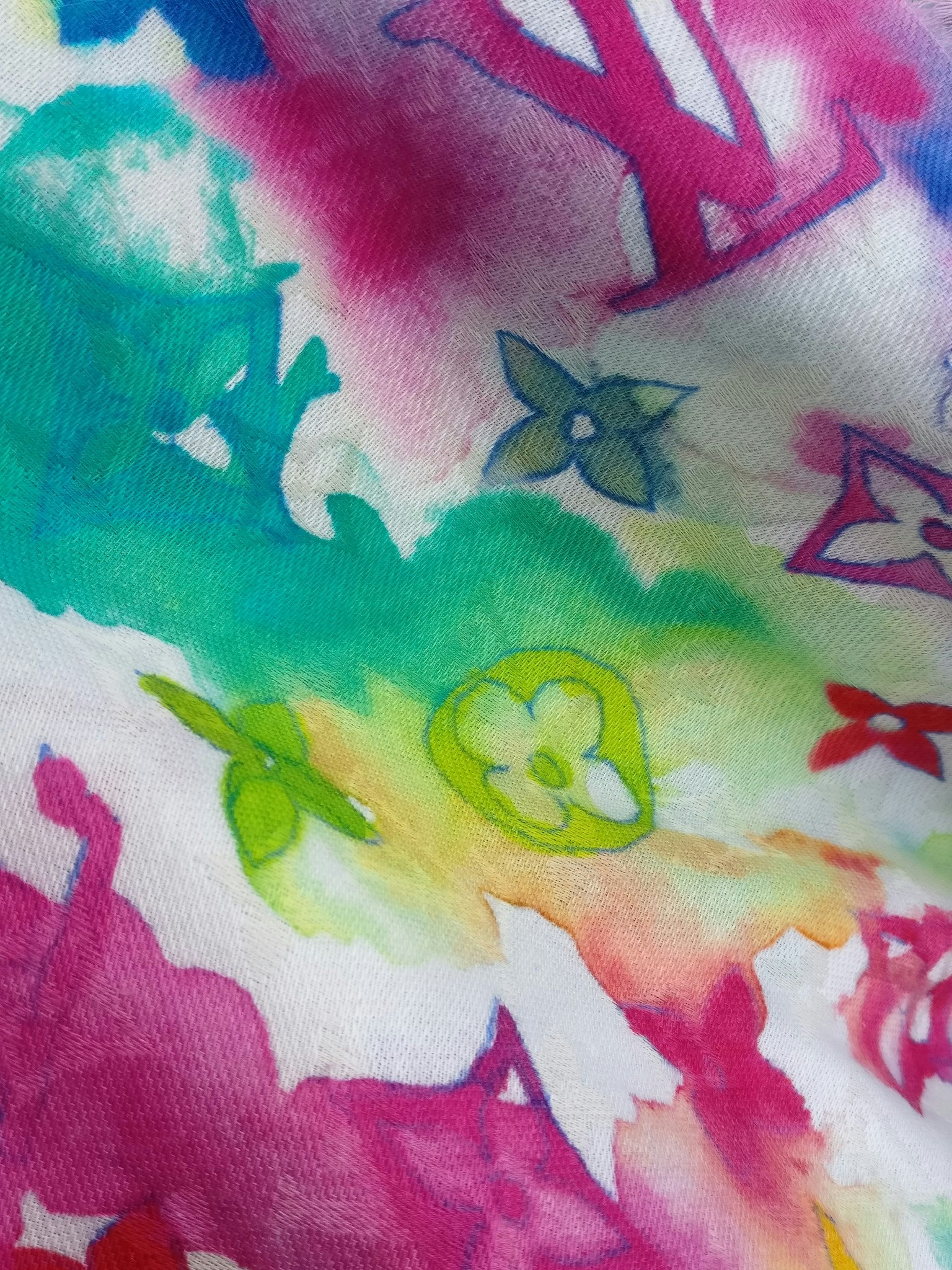 Louis Vuitton Limited Edition Watercolor Stole Shawl