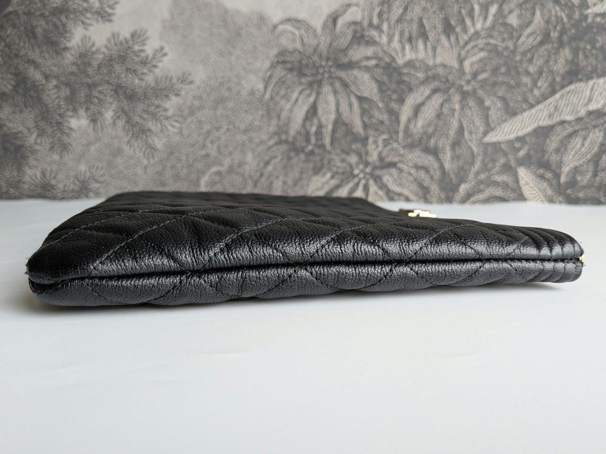 Chanel Medium Quilted Caviar Boy O Case Clutch