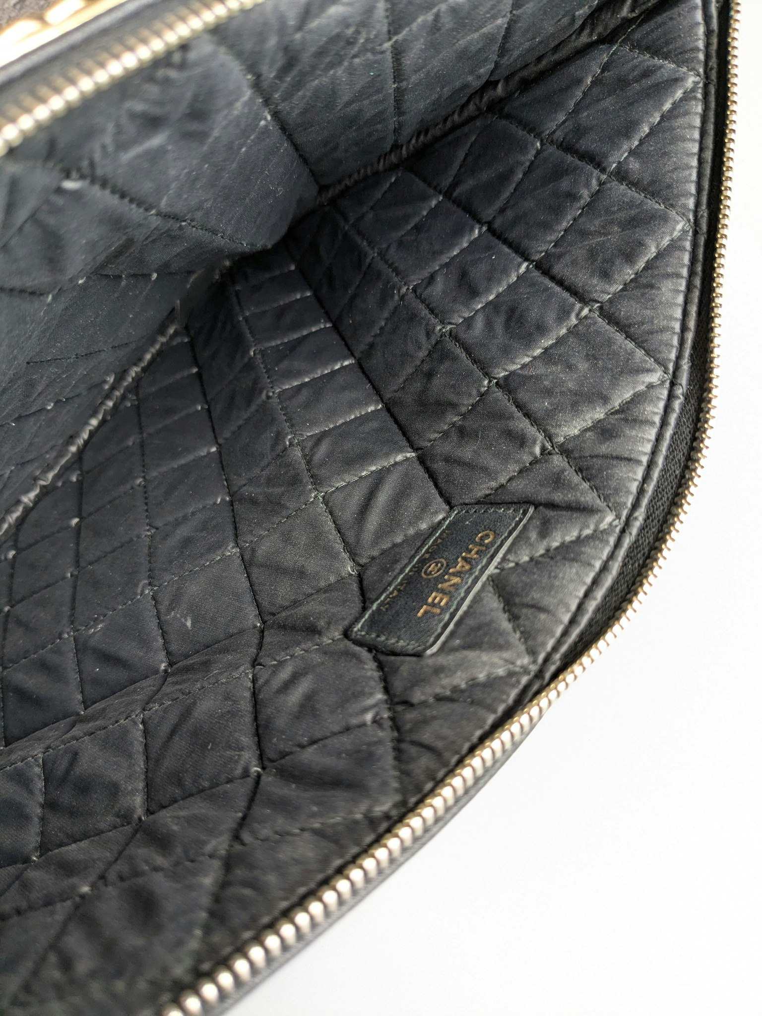 Chanel Medium Quilted Caviar Boy O Case Clutch