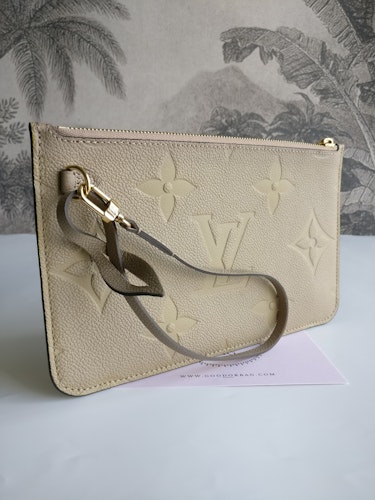 Louis Vuitton Neverfull pochette empreinte Dune