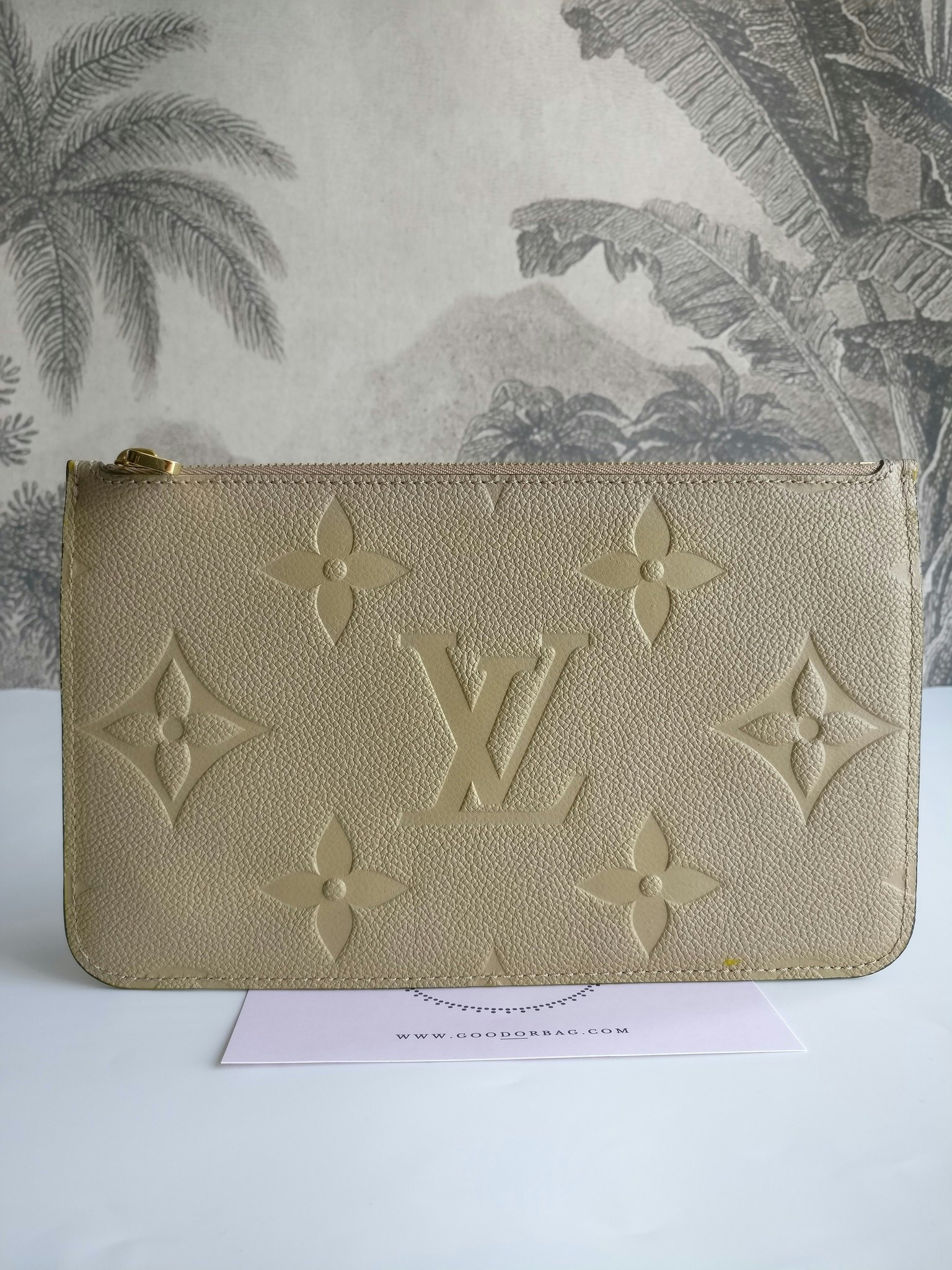 Louis Vuitton Neverfull pochette empreinte Dune