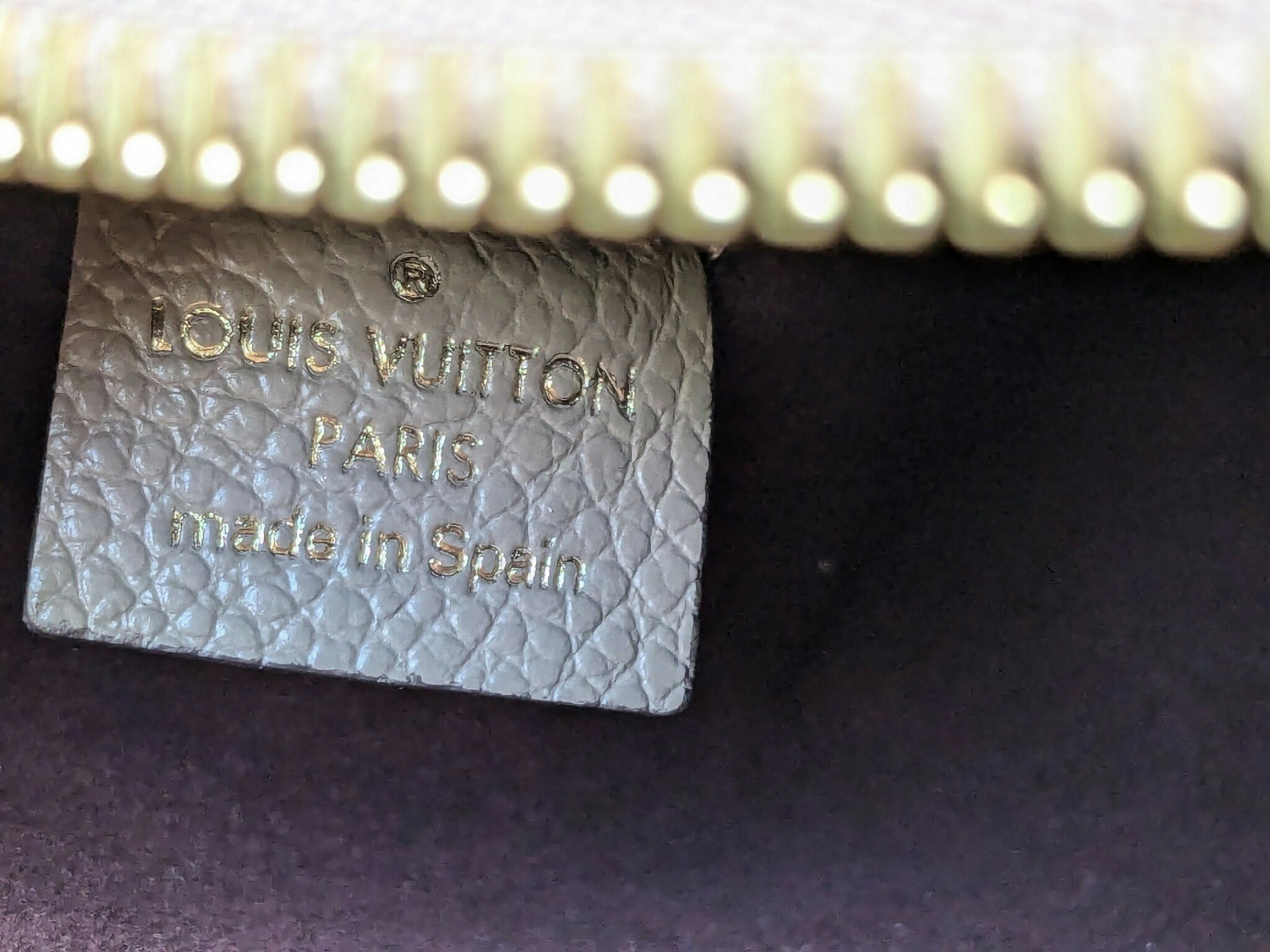 Louis Vuitton Neverfull pochette empreinte Dune