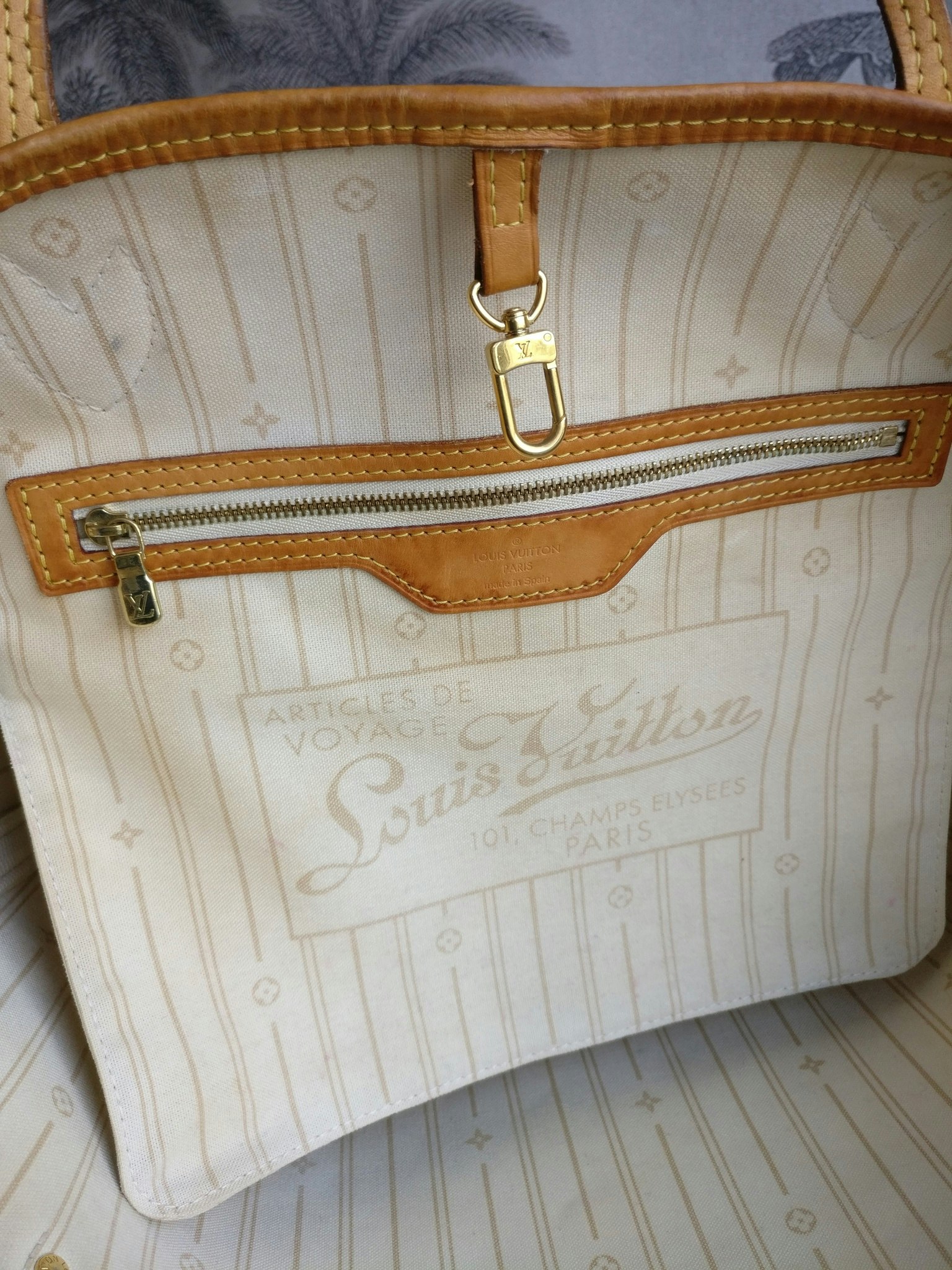 Louis Vuitton Neverfull MM damier azur