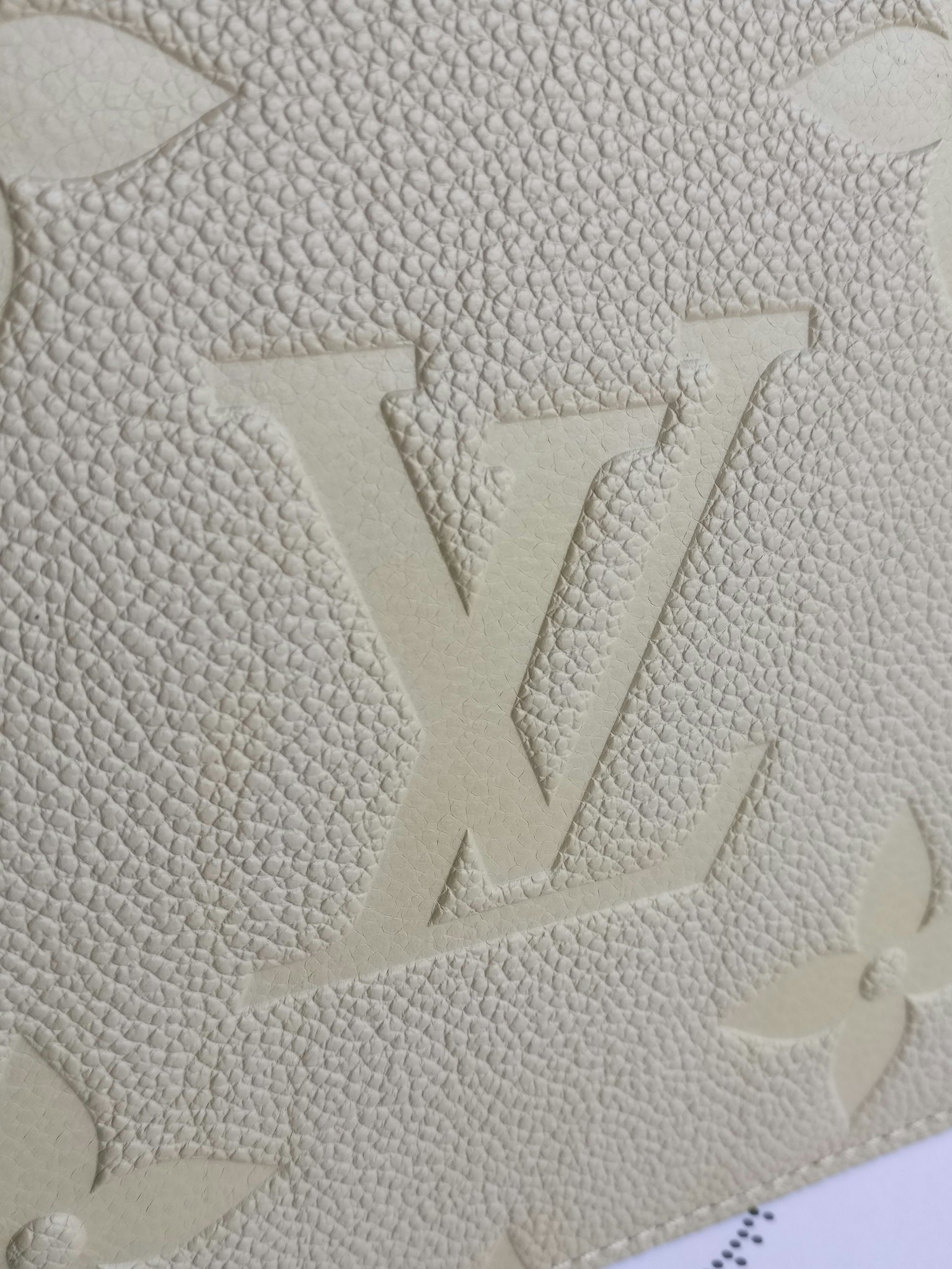 Louis Vuitton Neverfull pochette empreinte Dune