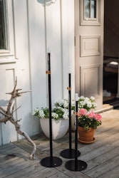 Golvljusstake Svart 100cm