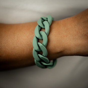 Armband, Chains of Colour - Petrol Grey