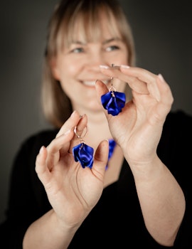 Örhängen Midnight Drops - Metallic blue