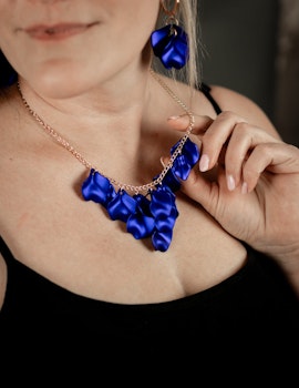Halsband Midnight Drops - Metallic blue
