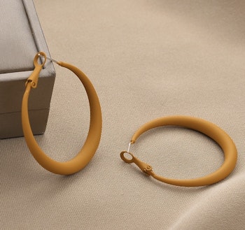 Örhängen Pastel Hoops, Mustard
