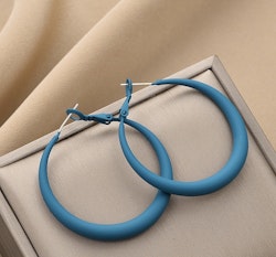 Örhängen Pastel Hoops, Blue