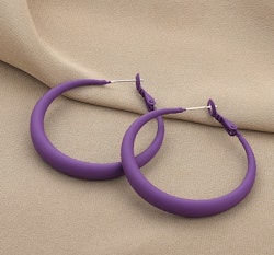 Örhängen Pastel Hoops, Strong Purple