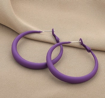 Örhängen Pastel Hoops, Strong Purple