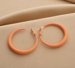 Örhängen Pastel Hoops, Orange