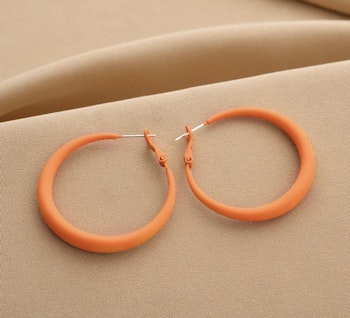 Örhängen Pastel Hoops, Orange