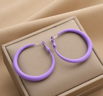 Örhängen Pastel Hoops, Purple