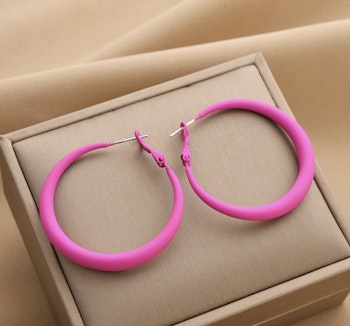 Örhängen Pastel Hoops, Pink