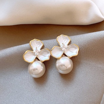 Örhängen Flower Pearl