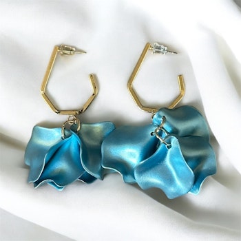 Örhängen, Midnight Drops - Metallic Jeans blue