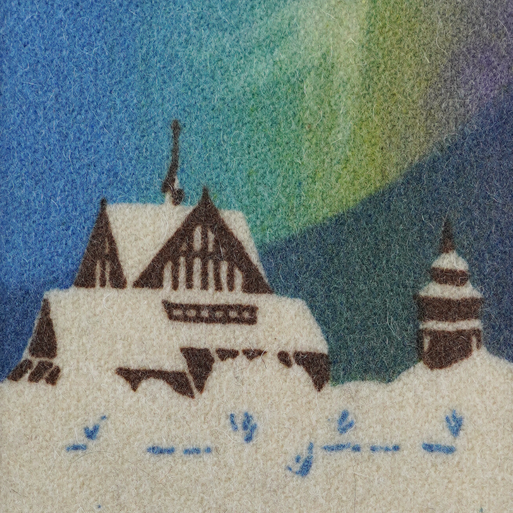 Tavla Kiruna Kyrka med klocktorn