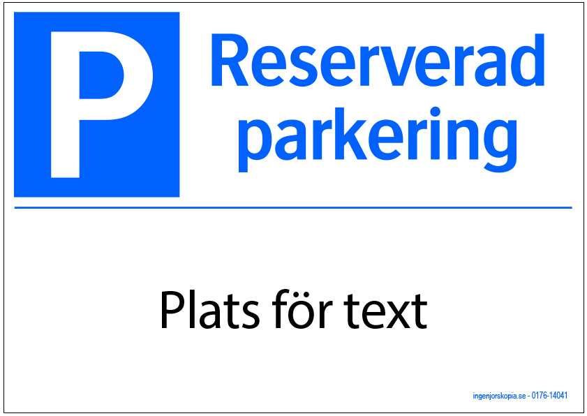 Reserverad parkering