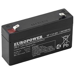 Gel-Batteri AGM Europower 6V 1,2 Ah