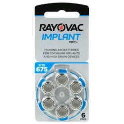 Hörapparatsbatterier Rayovac Implant Pro+ till cochlear implantat