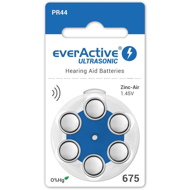 Hörapparatsbatterier EverActive ULTRASONIC 675