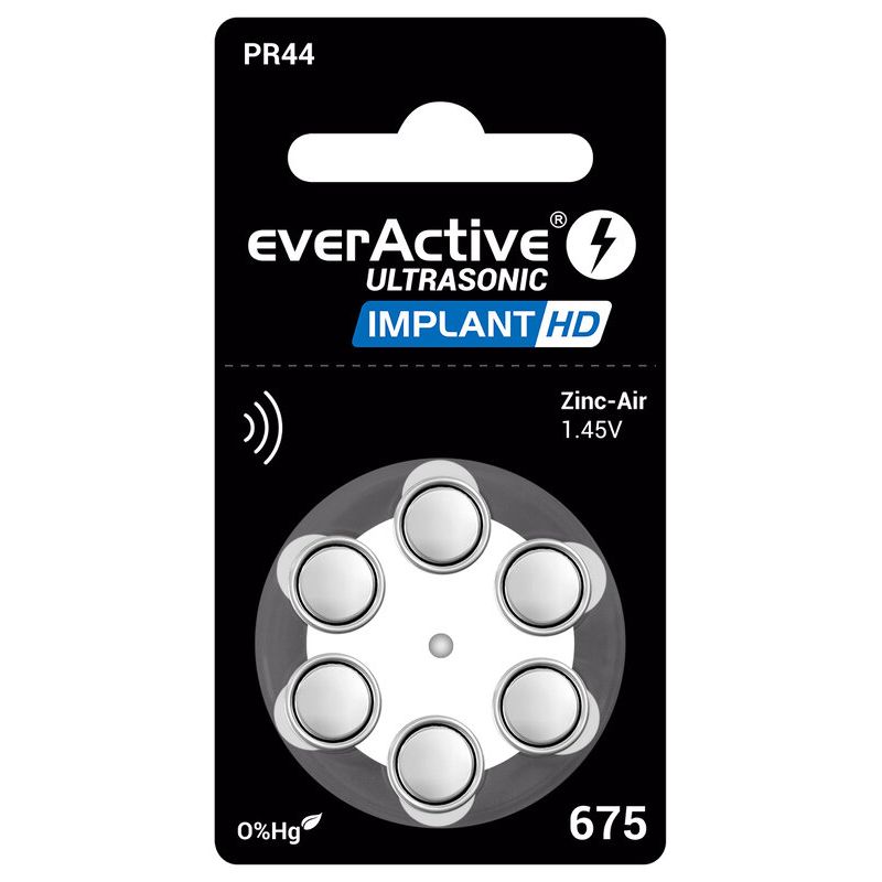 Hörapparatsbatterier EverActive ULTRASONIC IMPLANT HD 675