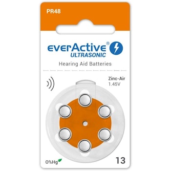 Hörapparatsbatterier EverActive ULTRASONIC 13/ PR48