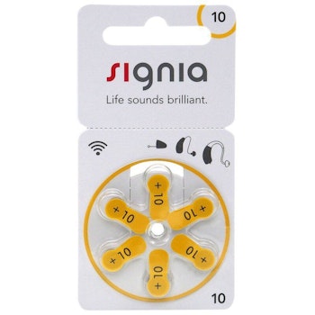 Hörapparatsbatterier Signia 10