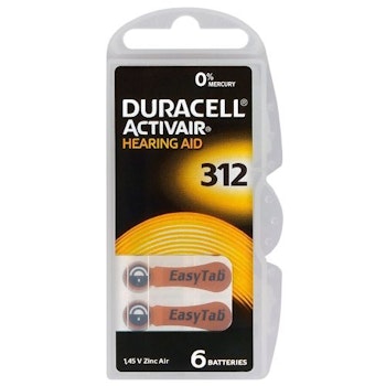Hörapparatsbatterier Duracell Activair 312