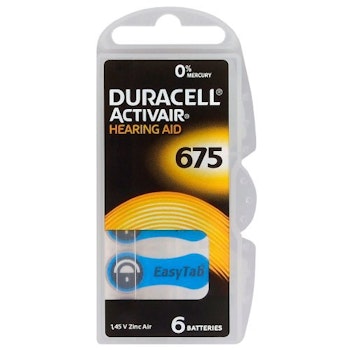 Hörapparatsbatterier Duracell Activair 675