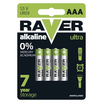 AAA /LR03 batterier RAVER 4 st