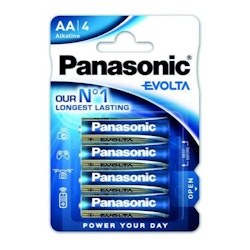 AA /LR6 batterier Panasonic Evolta (4-pack)