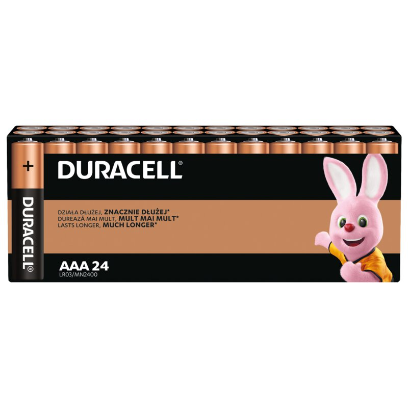 AAA batterier 24 x Duracell Basic