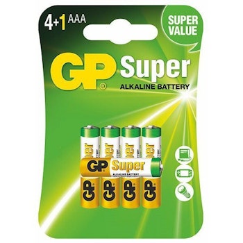 AAA /LR03 batterier 5 x GP Super