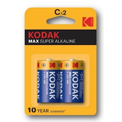 C-batterier (LR14) 2 x KODAK Max