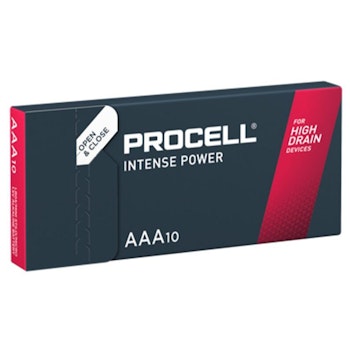 AAA /LR03 batterier 10 x Duracell Procell Intense