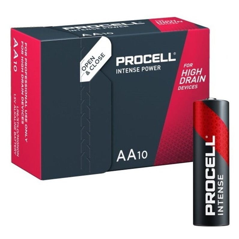 AA batterier 10 x Duracell Procell INTENSE
