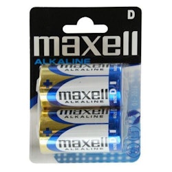 D-batterier / R20 Maxell Alkaline, 2-pack