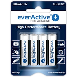 AA /LR6 batterier 4 x everActive Pro, 4-pack