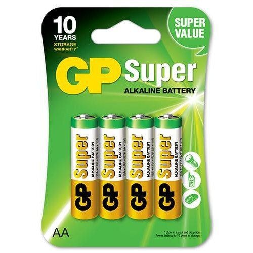 AA batterier GP Super, 4 st