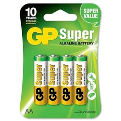 AA /LR6 batterier GP Super, 4 st